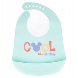 Mickey Mouse Śliniak silikonowy z kieszonką (Cool)