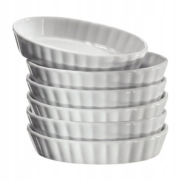 Naczynie porcelanowe do creme brulee 14×8,5×2,5 cm 6 szt.