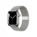 Pleciony pasek do Apple Watch 44/45/46/49 mm (jasny szary)