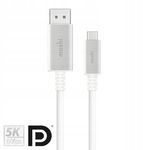 Moshi- Aluminiowa przejściówka z USB-C do DisplayPort 5K/60fps (srebrny)