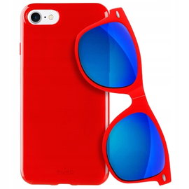 PURO Sunny Kit Zestaw etui iPhone SE 2022 2020 8 7 + składane okulary przec