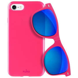 PURO Sunny Kit Zestaw etui iPhone SE 2022 2020 8 7 + składane okulary przec