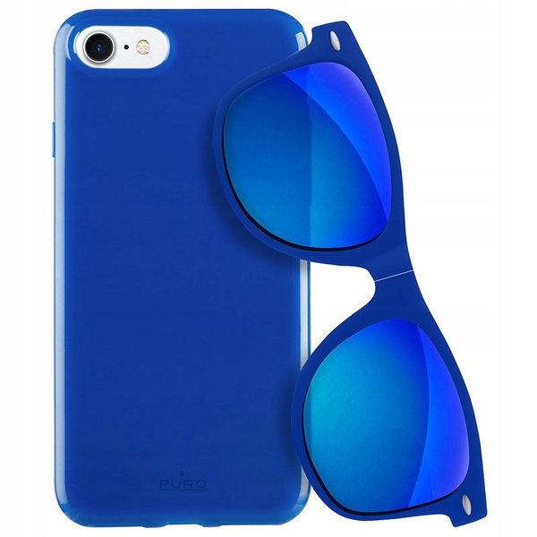 PURO Sunny Kit Zestaw etui iPhone SE 2022 2020 8 7 + składane okulary przec
