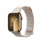 Skórzany pasek magnetyczny Apple Watch 38/40/41/42mm (beżowy)