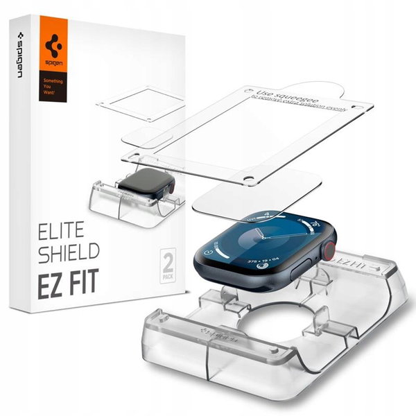 Spigen Elite Shield EZ Fit 2-Pack - Szkło hybrydowe do Apple Watch 10 42 mm