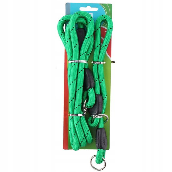 Smycz 150 cm + obroża 45 cm (zielony)