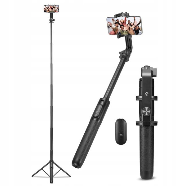 Spigen S560W Bluetooth - Statyw na smartfon / uchwyt selfie stick (Czarny)