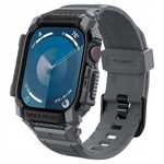 Spigen Rugged Armor Pro - Pasek z obudową do Apple Watch 10 46 mm Dark Grey