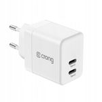 Ładowarka sieciowa 2x USB-C 35W PD 3.0 z PPS (biały)