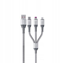 WEKOME WDC-170 Raython Series - Kabel połączeniowy 3w1 USB-A do USB-C + Lig