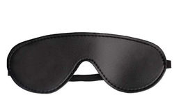 Czarna Skórzana Maska na Oczy Gadżet Opaska Przebranie