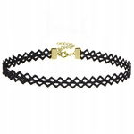 Czarny Choker Naszyjnik Chocker Tasiemka Zapięcie