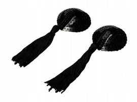 Czarne Nasutniki Nakładki na Sutki Serce Cekiny