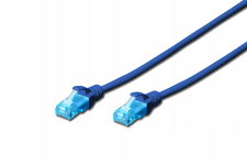 Patchcord U/UTP 5e Digitus RJ45 / RJ45 0,25 m niebieski