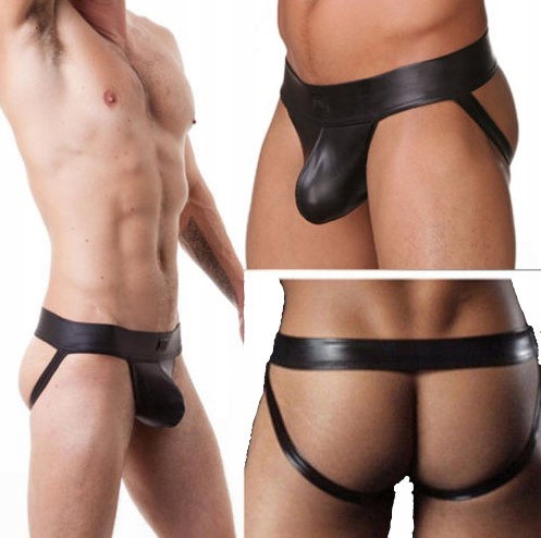 Męska Bielizna Majtki Czarne Latex Noc Poślubna Dodatek