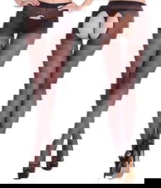 Piękne Czarne Rajstopy Pończochy Gładkie Bielizna Damska