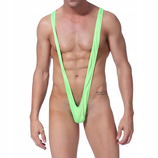 Męska Bielizna Body striptizer Strój Borat Kostium Zielony