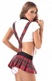 Strój Niegrzecznej Uczennicy Bielizna Damska Komplet Top Uczennica