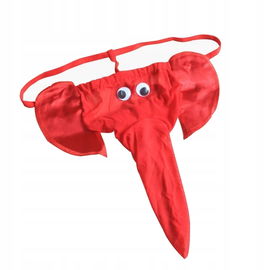 Stringi Męskie Bielizna Trąba Słonia Słoń Kostium Majtki Czerwone