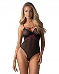 Bielizna Damska Czarne Prześwitujące Body Obsessive XL/2XL