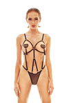 Bielizna Damska Czarne Koronkowe Body XXL/XXXL
