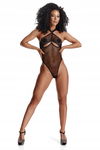Bielizna Damska Czarne Koronkowe Body Stringi XL