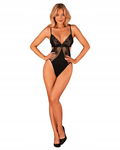 Bielizna Damska Obsessive Czarne koronkowe Body na Ramiączkach XL/2XL