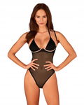 Bielizna Damska Obsessive Czarne koronkowe Body na Ramiączkach XS/S