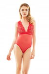 Bielizna Damska Czerwone Koronkowe Body XXL/XXXL