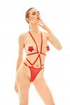 Bielizna Damska Czerwone Odważne Body L/XL