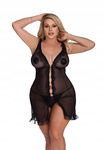 DIXIE black chemise L+ (czarna halka) Bilizna