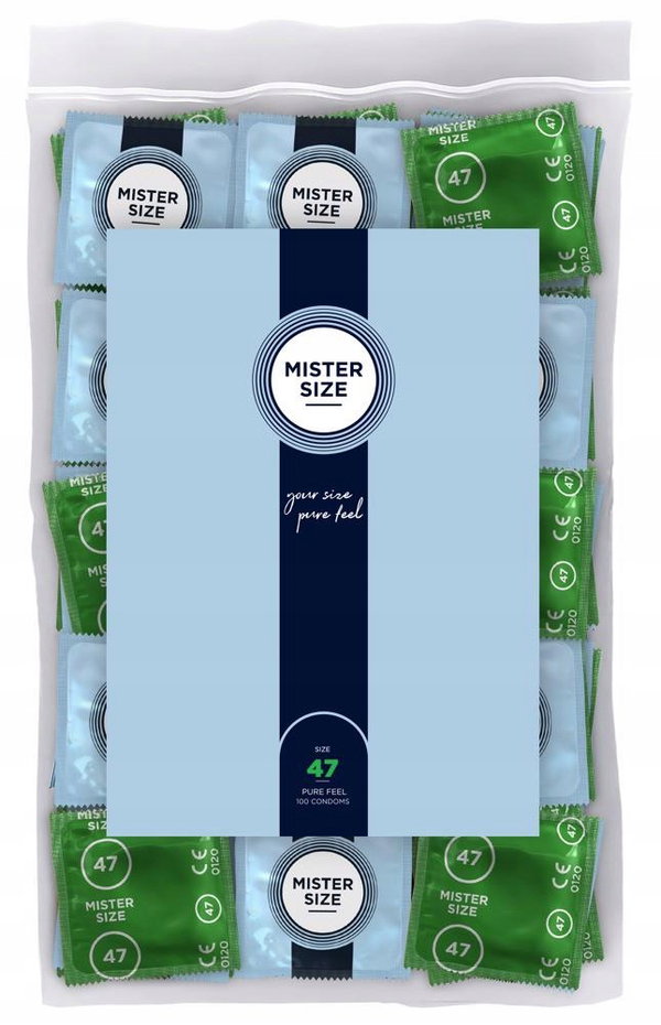 Mister Size Condoms prezerwatywy dopasowane do rozmiaru 47mm 100 szt