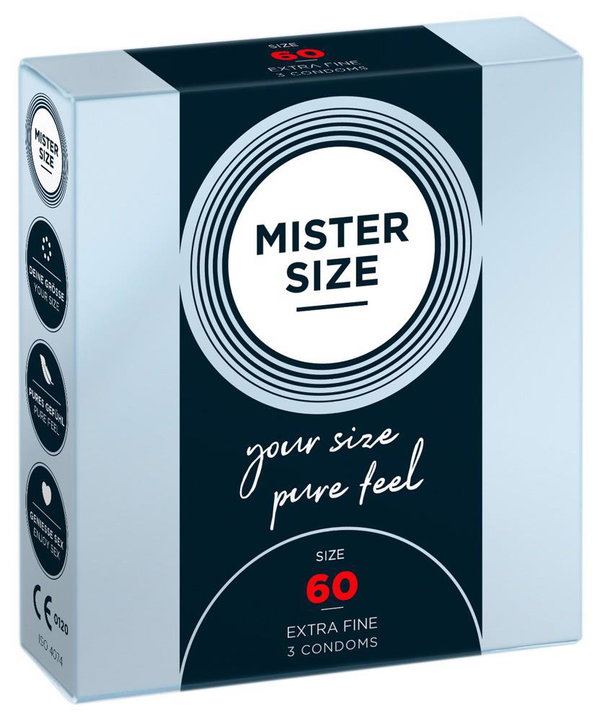 Prezerwatywy Kondomy Mister Size 60mm 3 szt