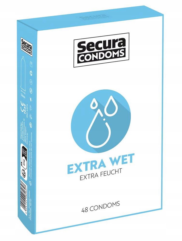 Prezerwatywy Kondomy Secura Extra Wet 48 szt