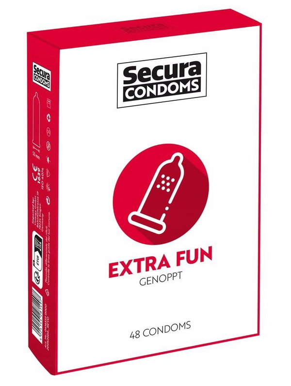 Prezerwatywy Kondomy Secura Extra Fun 48 szt
