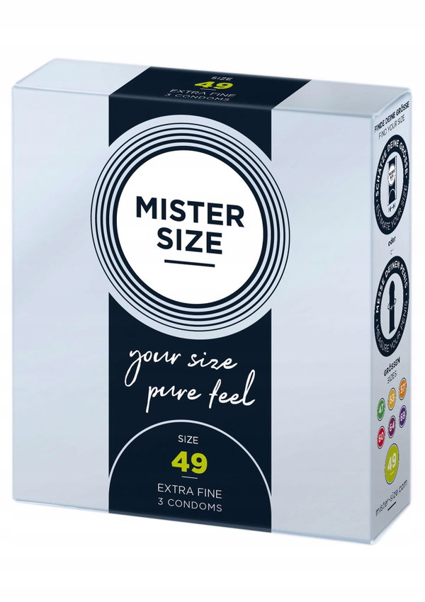 Prezerwatywy MISTER SIZE 49mm Condoms 3pcs Natural