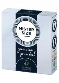 Prezerwatywy MISTER SIZE 47mm Condoms 3pcs Natural