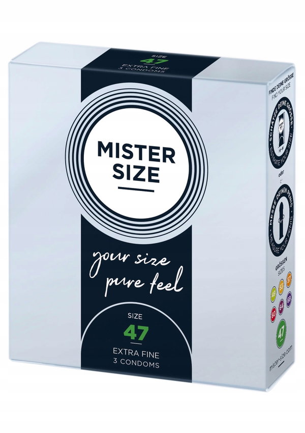 Prezerwatywy MISTER SIZE 47mm Condoms 3pcs Natural