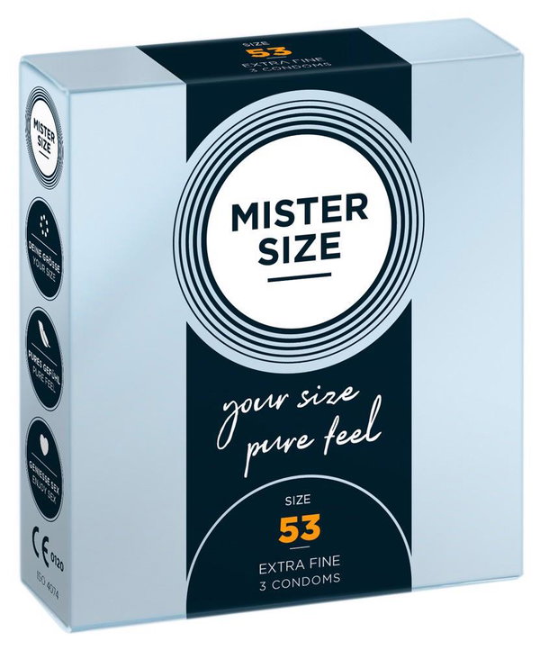 Prezerwatywy Kondomy Mister Size 53mm pack of 3