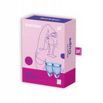 Satisfyer - kubeczki menstruacyjne ciemnoniebieskie - zestaw