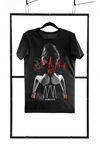 T-shirt Czarna Koszulka Męska z Krótkim Rękawem i Nadrukiem Kobieta M