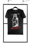 T-shirt Czarna Koszulka Męska z Krótkim Rękawem i Nadrukiem Kobieta S