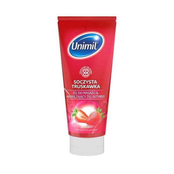 Unimil Luscious Zmysłowy żel do masażu soczysta truskawka 200 ml