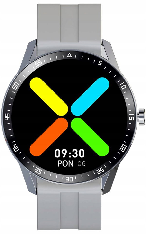 Smartwatch G.Rossi SW018-2 Srebrny Szary pasek