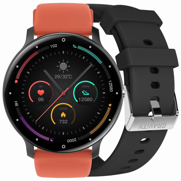 Smartwatch Gravity GT1-3 PRO czarny 2 paski