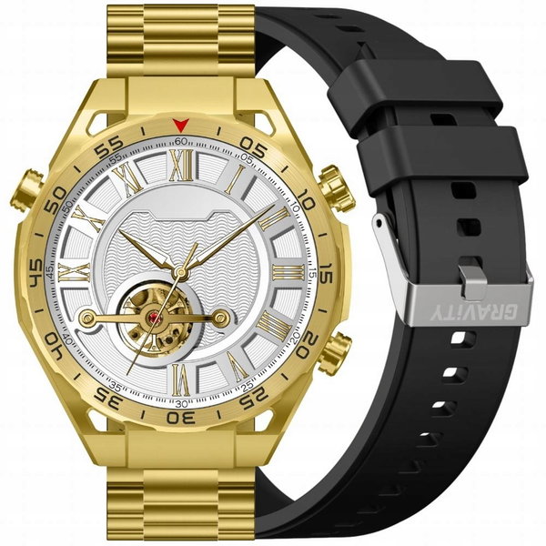 Smartwatch Gravity GT13-2 Złoty Czarny pasek