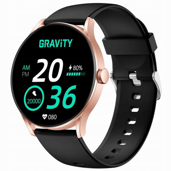 Smartwatch Gravity GT2-2 PRO Czarno Różowy