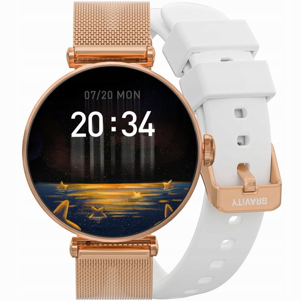 Smartwatch Gravity Różowe Złoto 2 Paski GT26-2