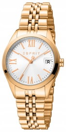 Zegarek damski Esprit kwarcowy tarcza srebrna bransoleta różowe złoto 31 mm