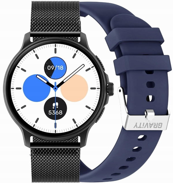 Smartwatch Gravity GT12-2 Granatowy Pasek Silikonowy + Bransoleta